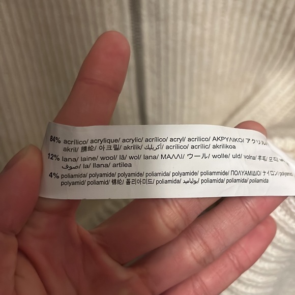 Zara Zip Cardigan Sweater Size M Oyster White - Picture 4 of 6